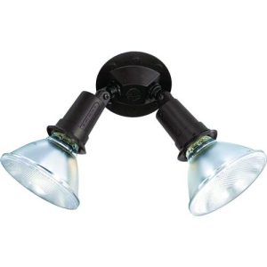 2 Light Floodlight Holder - Bronze