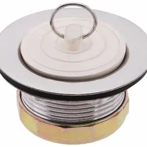 review - 2 1/2" Strainer with Rubber Stopper - Stainless Steel