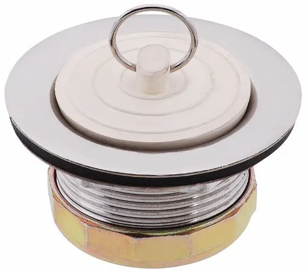review - 2 1/2" Strainer with Rubber Stopper - Stainless Steel