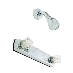 8" Shower Faucet with Brass Valve Stems