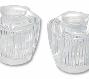 Hot & Cold Large Clear Faucet Handles - Pair