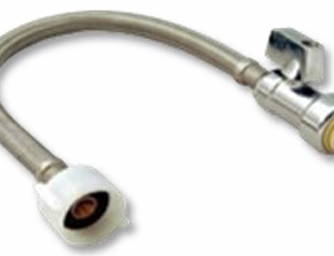 12" Toilet Connect W/ Straight Valve Push Fit - 7/8" FPT x 1/2" VAL
