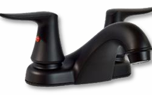 4" Lavatory Faucet W/ Lever Handles - Black