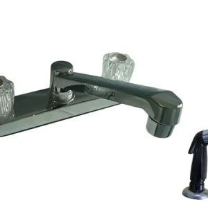 8" Kitchen Faucet - Chrome - With Spray, Plastic