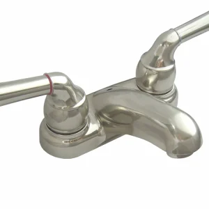 4" LAVATORY NICKEL LEVER HANDLE BATHROOM FAUCET, PLASTIC