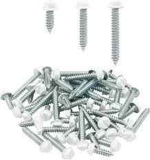1/4" Hex Head Screws (WHITE) - #8 X 11/4"-50 count bag