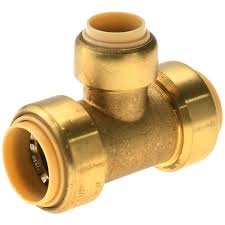 3/4"x3/4"x1/2" Tee-Brass